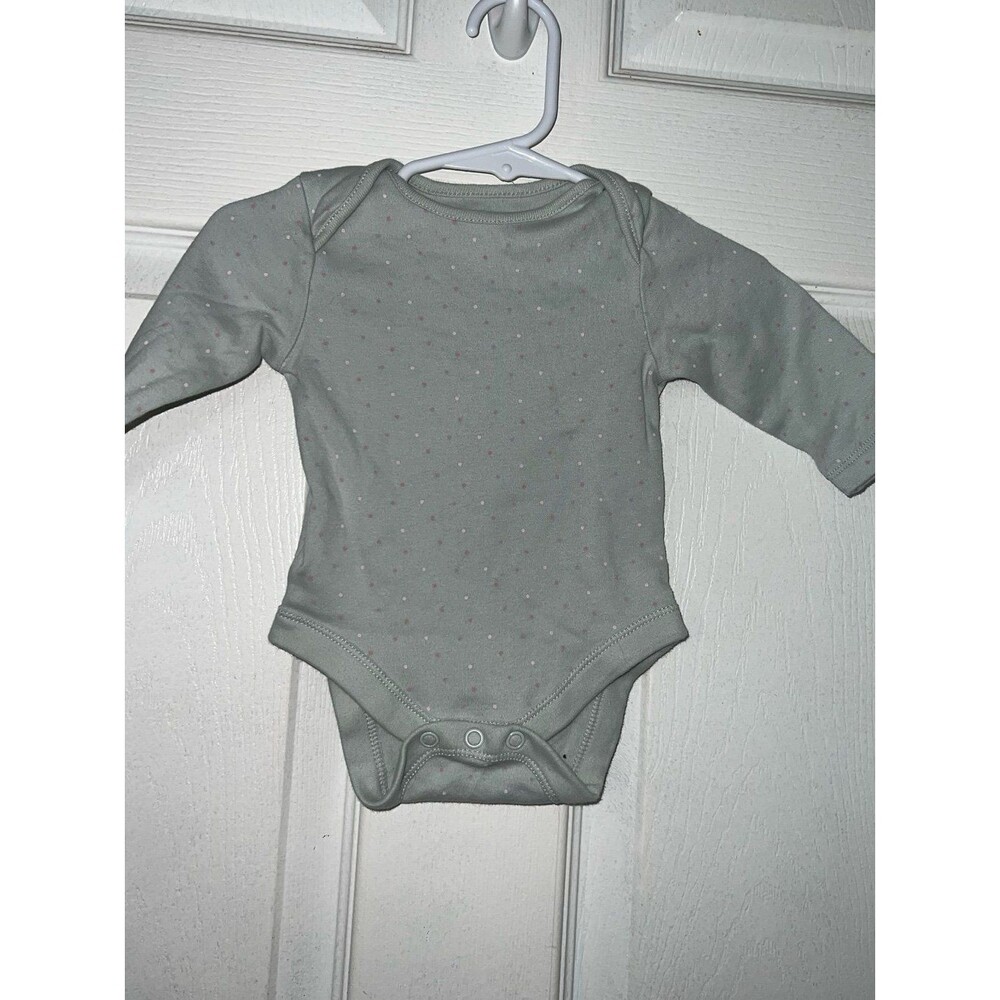 Primark Baby Girl Light Green Long Sleeve Onesie